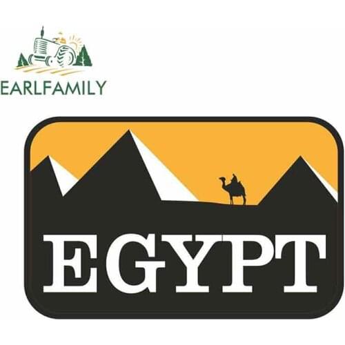 EARLFAMILY 13cm x 8.2cm for Egypt Funny Car Stickers Vinyl Refrigerator RV VAN 3D Car Accessories Graphics JDM Sign Cartoon