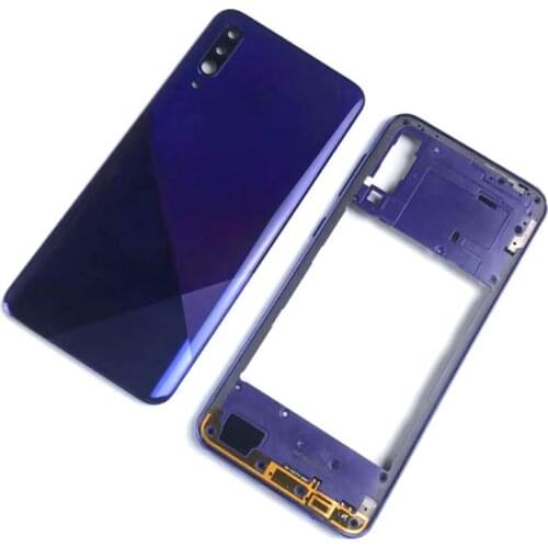 For Samsung Galaxy A30s A307F A307FN A307G A307GN A307YN Housing Middle Frame+Battery Back Cover Rear Cover+Camera Lens+Adhesive