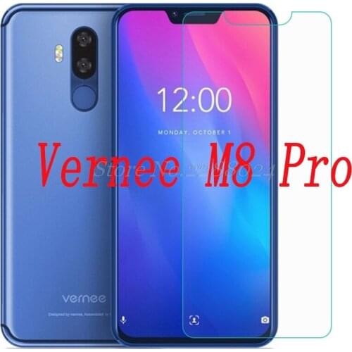 Smartphone 9H Tempered Glass for Vernee M8 Pro 6.2" GLASS Explosion-proof Protective Film Screen Protector cover phone