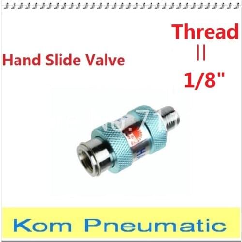 1pc 1/8" bsp Thread HSV-06 Pneumatic Flow Control Hand Valves Manual Slide Valve HSV06