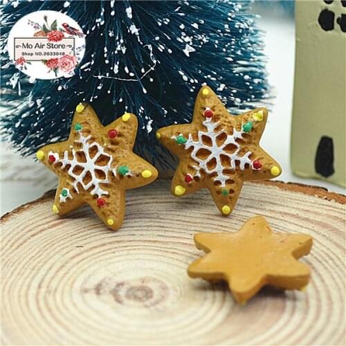 10 Resin Christmas snowflake flat back Cabochon Art Supply Decoration Charm Craft DIY 20mm