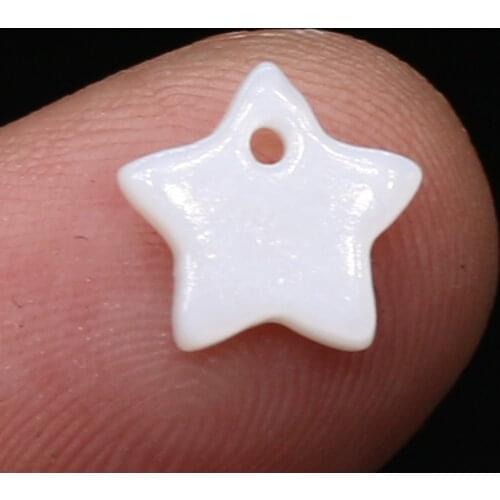 10pcs/lot Natural Freshwater Shell Small Beads Charms Five-pointed Star Shell Beads for Making Jewelry Necklace Accessories