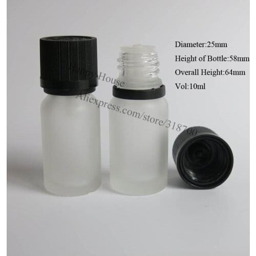 360 pcs/lot 10ml Glass Essential Oil Bottle With Tamper Evident Child Proof Cap Glass Vials Perfume Sample Test Bottle
