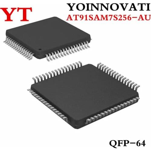 2PCS AT91SAM7S256-AU AT91SAM7S256 91SAM7S256 ARM7 MCU 32BIT 256K 64LQFP IC Best quality