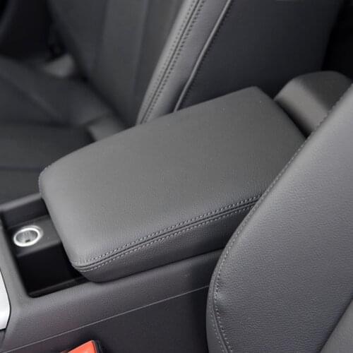 Car Accessories Microfiber Leather Center Console Lid Armrest Box Cover Sticker Trim For Audi A4 B9 2017 2018 2019