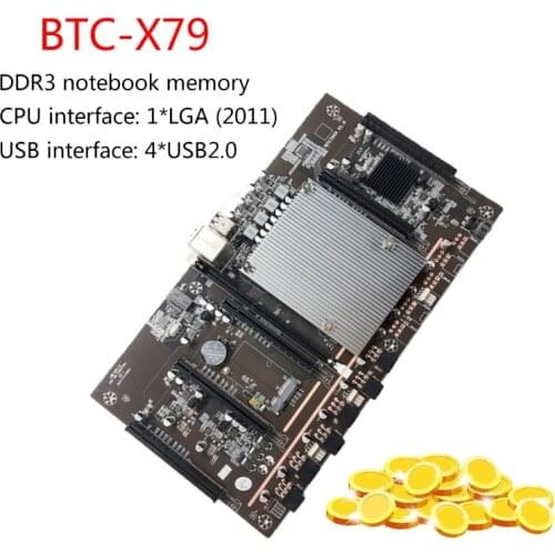 BTC X79-H61 Miner Motherboard CPU Supports 3060 Graphics Card With 5 Graphics Card Slot LGA 2011 DDR3 32G SATA3 .0