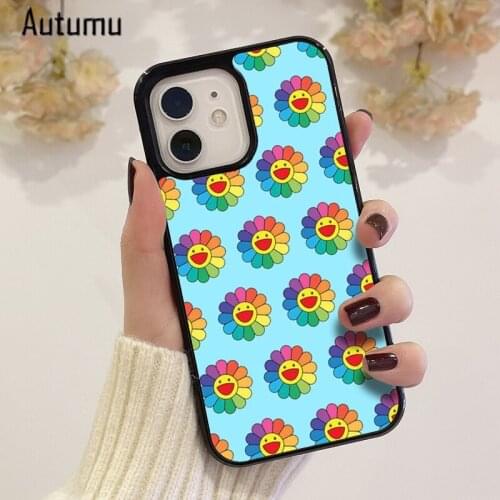 Phone Case for iPhone 12 mini X XS XR 11 Pro Max SE 2020 5 6S 7 8 Plus Samsung Galaxy S8 S9 S10 S20 S21 flower sunsmile Cover
