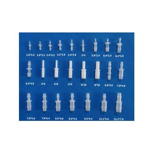 Aperture1.6mm-6.4 mmVariable straight two-way connector through reduced plastic micro plastic