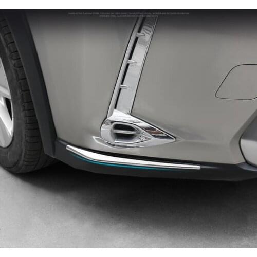 For Lexus UX260h/UX300e /200 2018 - 2021 Front Bumper Corner Strip Protective Cover Trim Fit Stainless Steel Exterior Refit Kit