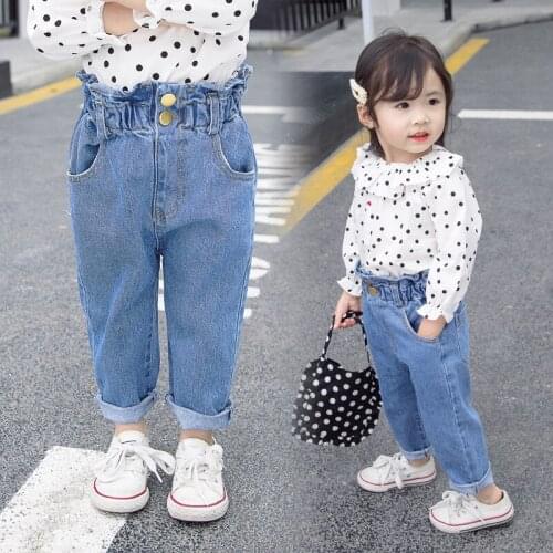 Girls Jeans for Kids Spring Autumn Trousers Children Jeans Kids Fashion Denim Pants Baby Boys Jean Infant Clothing