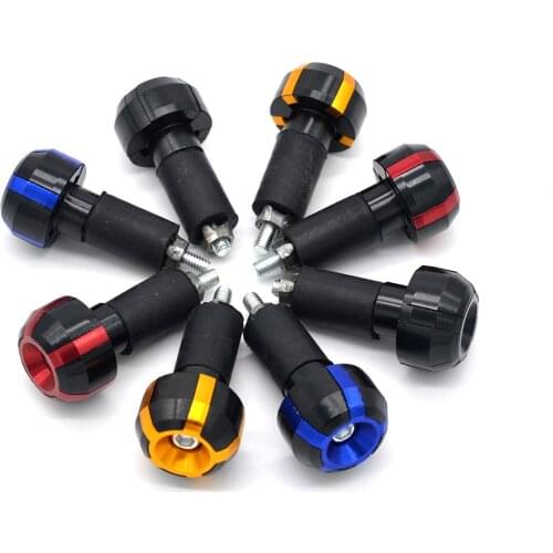 Evomosa 22mm CNC Aluminum Universal Motorcycle Handlebars Grips Ends Bar Ends Handlebars Caps Fit For Kawasaki Yamaha Honda