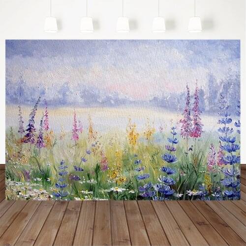 Mocsicka Photography Background Oil Painting Backdrop For Photo Abstract Landscape Backgrounds Photographic Video Polyester