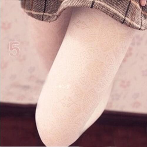 Gothic Tights Pantyhose Japanese Black Retro Rose Flower Vine Fishnet Lace Trousers Little Love Bottoming Stockings Women