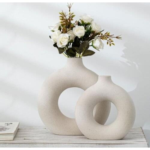 Ceramics Vase Home Decor Room Decor Living Room Decoration Stand for Flowers Vases Modern Nordic Decor Flower Pot Matte