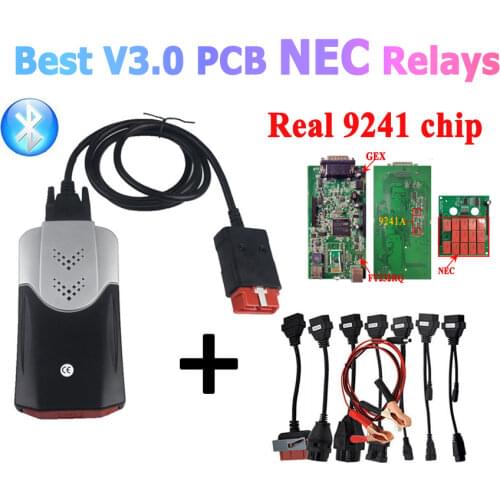2021 Best Diagnostic 2017.R3 Keygen VD DS150E CDP Nec Relays V3.0 PCB 9241 chip with Bluetooth for Delphis OBD2 Scanner Tool