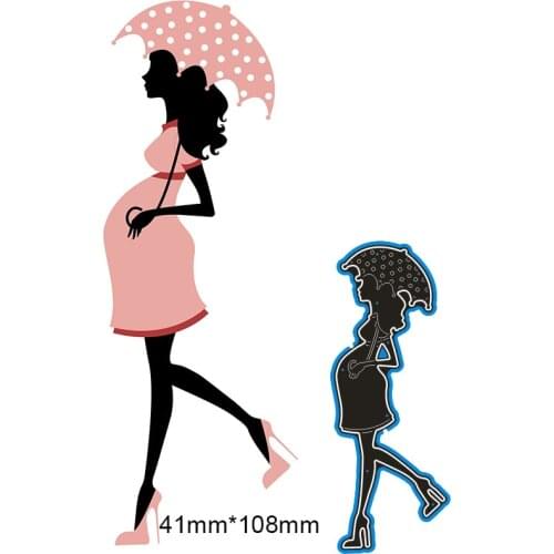 Metal Cutting Dies Pregnant woman New Scrapbook paper Decoration Embossing DIY Paper Card Craft 41*108mm