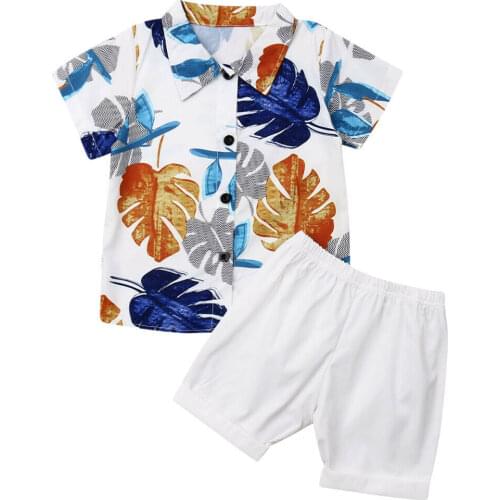 Fashion Summer Toddler Baby Kids Boy Tops T-shirt Short Pants Outfit Set Clothes Toddler Kids Baby Boys Girls Casual Cotton