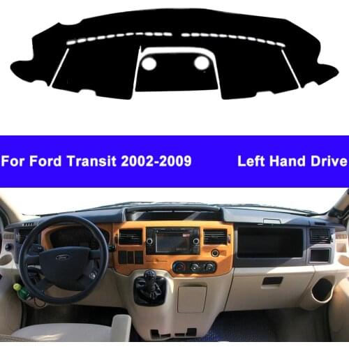 Auto Car Dashboard Cover DashMat Carpet Cape For Ford Transit 2002 - 2009 Center Console Protector Sun-Shade 2008 2007 2006 2005