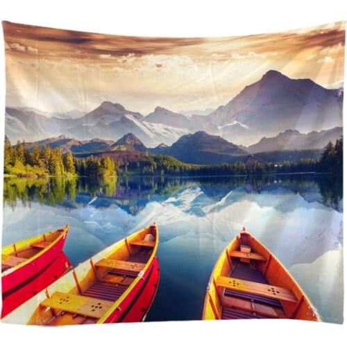 Natural Landscape Tapestry Wall Hanging Cloth Bed Spread Beach Towel Table Cloth YogaMat House Decoration Living Room Decoration