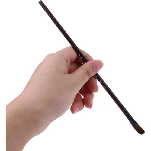 New Art Artist Supplies 6 Brown Nylon Paint Brushes