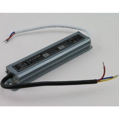 New 1 piece 12v waterproof led driver ip67 20W adapter led light transformer 12v 20w 1.67 A power charger for leds