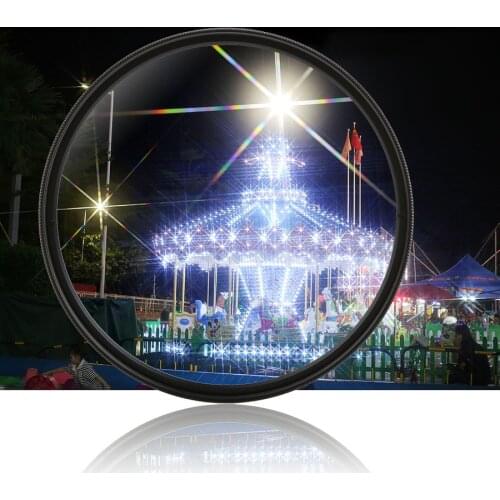 Camera Lens Star Filter 4/6/8 Line Starlight Night Photography for Canon Nikon Sony Pentax Panasonic Olympus Fujifilm Tamron