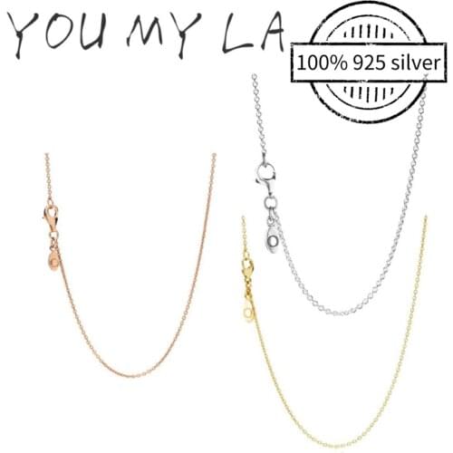 Pando S925 Pure Silver Necklace Classic Fashion Female Clavicle Chain Authentic Silver Fit Original Brand for Women Gift