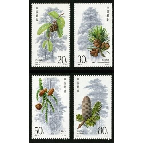 Fir China Special Plants Tree Print In 1992 4PCS 100% New For Collecting China Postage Stamps