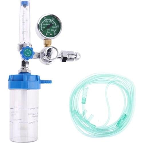 Oxygen Pressure Regulator Inhalator Gauge O2 Pressure Reducing Valve G5/8 Inch Flow Meter Absorber Buoy Type Inhalator