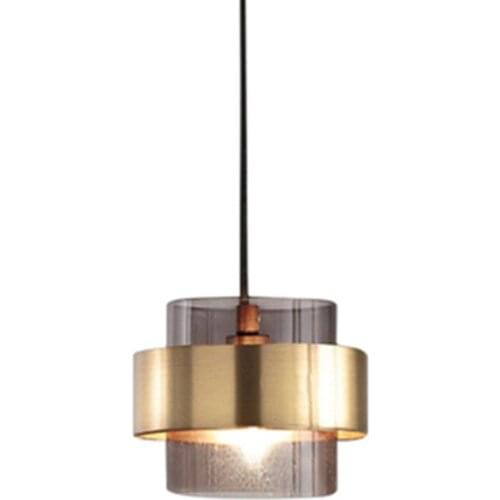 Modern gold Cylindrical glass led pendant lights nordic Living Room Dining Room lustre kitchen Hanging Lamp home decor fixtures