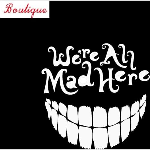 Fashion personality Alice in Wonderland Cheshire Cat Car Sticker, waterproof car cover scratch sticker, PVC, 15cm * 15cm