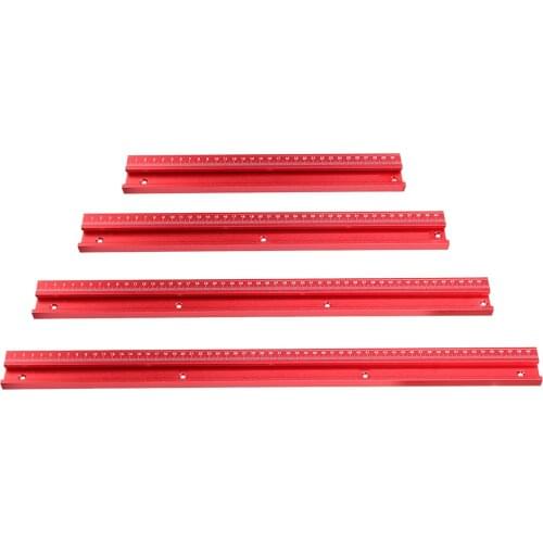 Aluminum-Alloy T-Track T-slot Miter Jig T Screw Fixture With Scales Table Saw Worktable Woodworking Tool 45 Model