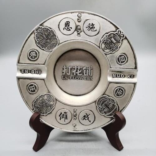 China White copper Drama character, facial makeup disc Plate dish metal crafts Family decoration