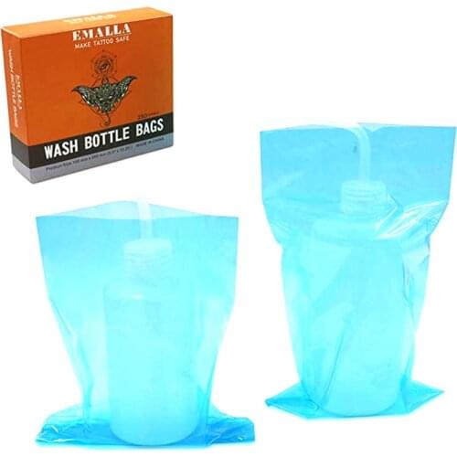 Tattoo Bottle Bags 250pcs Disposable Tattoo Wash Bottle Bags Covers Sleeves Squeeze Bottle Bag Cover for Tattoo Accessories