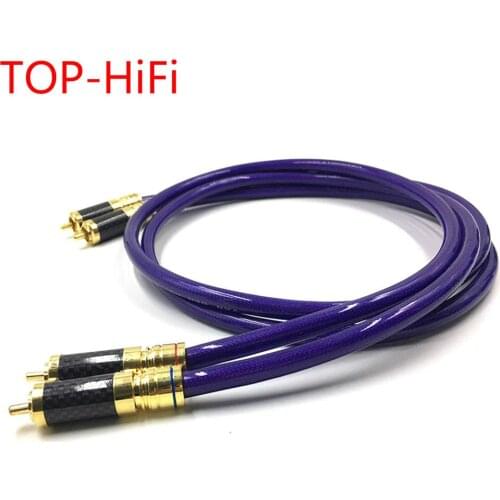 TOP-HiFi Pair 2RCA Male Cable RCABalanced Reference Interconnect Audio Cable Gold plated PLUG for MC-SILVER IT-65G Wire