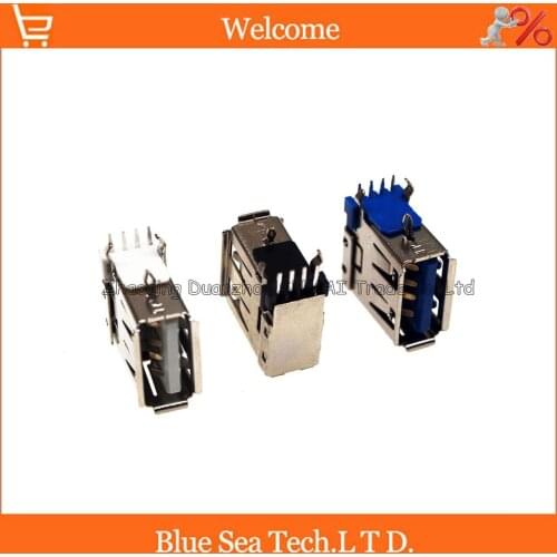 USB 2.0 4Pin 90 angle side Pin USB female Jacks/socket for Desktop Laptop PC/phone charger etc.4 pin USB jack,blue