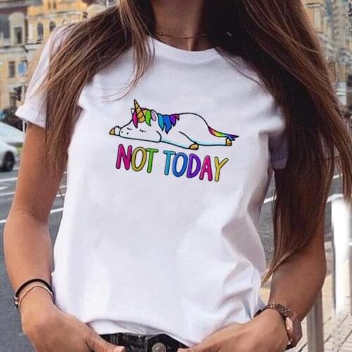 Unicorn T Shirt Women Tops Kawaii Harajuku Graphic Tee Shirt Femme Cute Cartoon Summer Short Sleeve Casual Tshirt Camiseta Mujer
