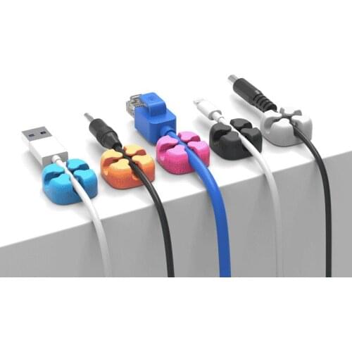 1PC Cable Organizer Wire Winder Holder Clip Soft Silicone Cable Winder for Earphone Mouse Cord Protector Management
