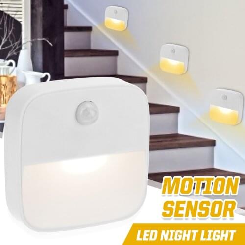 110-220V Night Light Motion Sensor PIR Human Infrared Activated Movement Detect Wall Emergency Lamp Hallway Bedroom