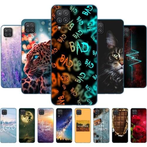 For Samsung A12 Case Soft Silicon Tpu Back Phone Cover For Samsung Galaxy A12 GalaxyA12 A 12 SM-A125F a125 Bumper 6.5inch animal