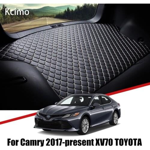 Leather Car Trunk Mat For Toyota Camry 2017 2018 2019 2020 Trunk Boot Mat XV70 Cargo Liners Rear Camry Liner Pad