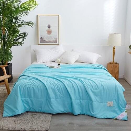 Summer Jacquard Solid Color Air Condition Quilt Summer Thin Soft Quilted Bedspread for Adult Student Bed Sheet Quilts Bedding