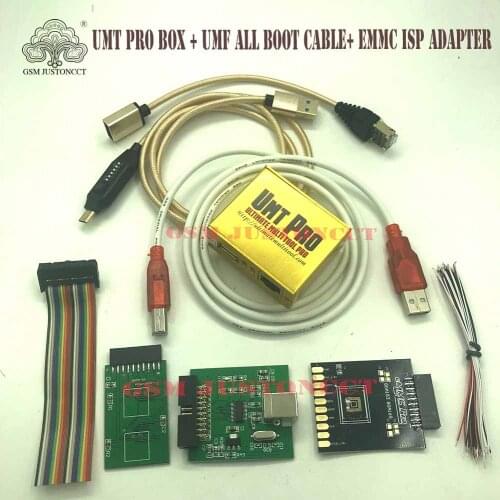 Newest 100% Original UMT Pro BOX UMT UMT BOX + AVB BOX 2in1 box + UMF all boot Cables + umt emmc isp adapter Free Shipping