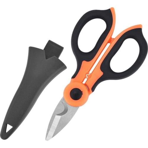 High Carbon Steel Scissors Household Shearing Tools Electricians Scissors Stripping and Cutting Tools for Cable Cutting