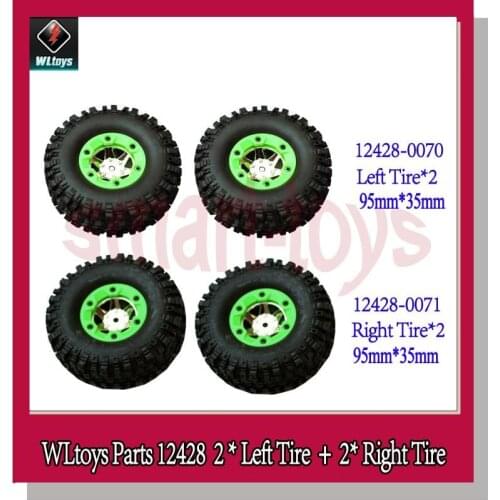 Original 12428 Left Tire Hub 12428-0070 Right Tire Wheel 12428-0071 for Wltoys 12423 12428 RC Car Parts