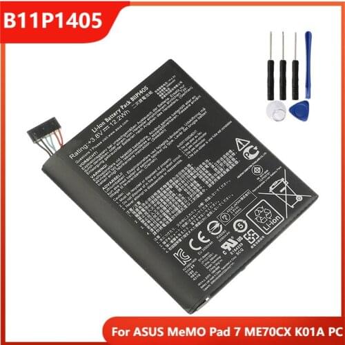 Original Tablet Battery B11P1405 For ASUS MeMO Pad 7 ME70CX K01A PC Authentic Replacement Rechargable Batteries 3090mAh