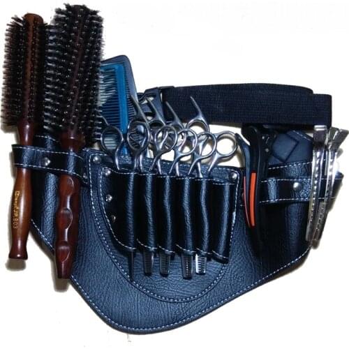 Hairdresser Barber Hair Scissors Bag Shears Bags Tool Hairdressing Holster Pouch Case with Waist Belt Rivet Clips Bag
