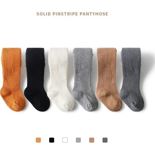 Pudcoco Baby Girls' Solid Knit Pantyhose Stocking Cute and Warm Tight Stocking for Spring Autumn and Winter