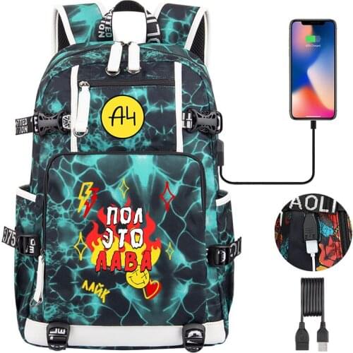 2021 NEW а4 мерч рюкзак Boy Girl Backpacks Fashion USB мерч а4 Children School Boy Book Bags Teenagers Traveling Backpack