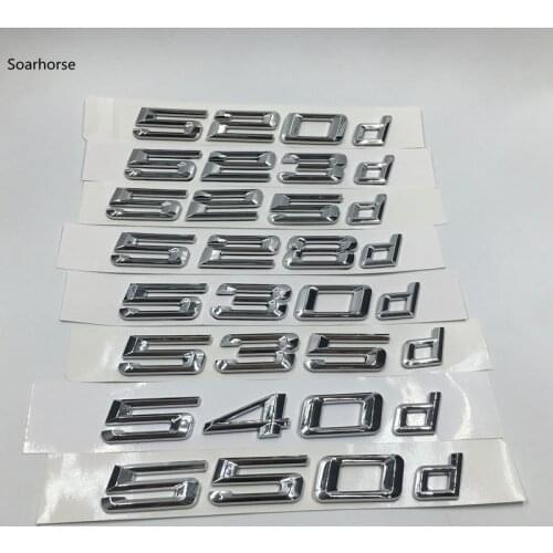 Soarhorse 3D Sticker for bmw F10 F11 E60 E61 520d 523d 525d 528d 530d 535d 540d 550d emblems Rear Boot Trunk Lid Letters